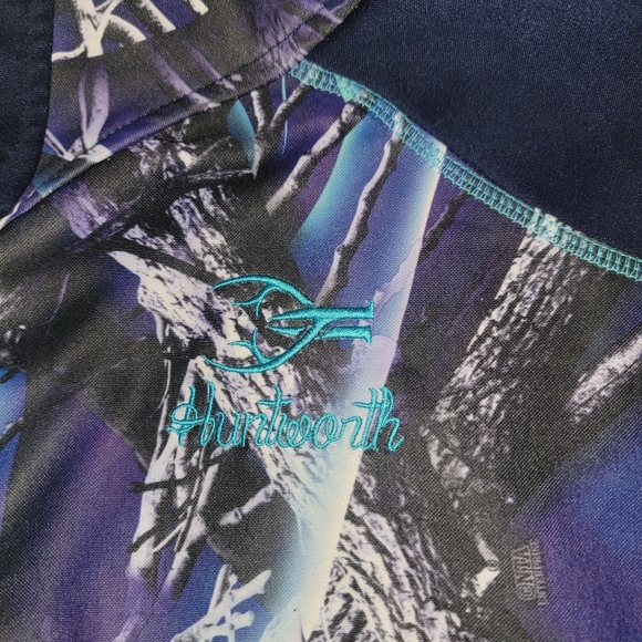 Huntworth Oaktree Ultraviolet Purple Camo Zipper Jacket Medium - Picture 4 of 4